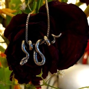 Sliver Snake Necklace